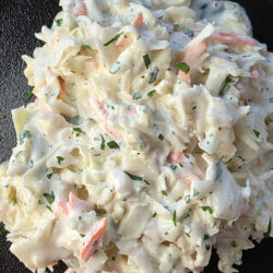 Copycat Famous Dave's Creamy Sweet and Sour Coleslaw